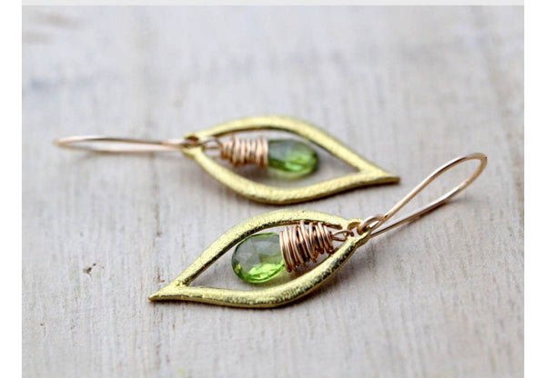 Dew Earrings - Peridot