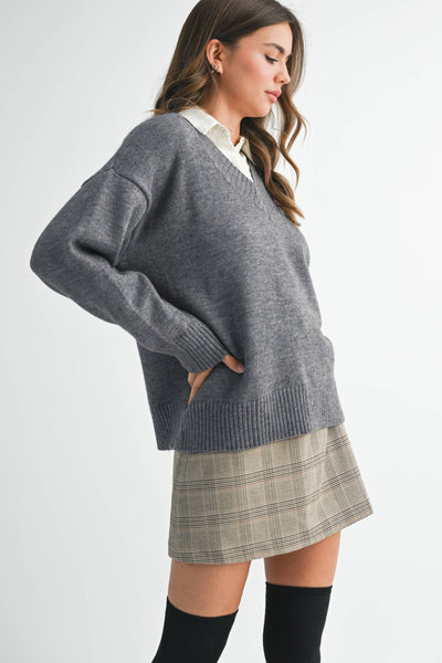Oversized V-Neck Sweater