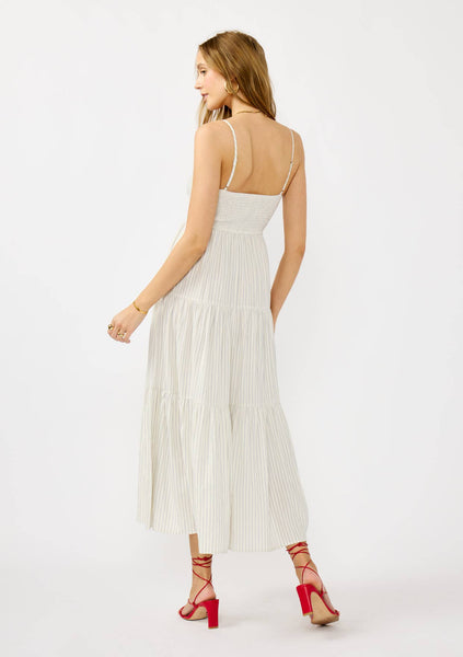 Striped Tiered Maxi Dress