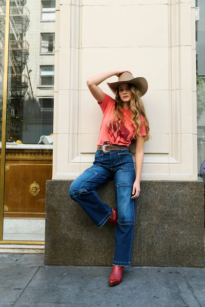 WIDE LEG POCKET JEANS