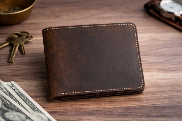 Crazy Leather Bifold Wallet