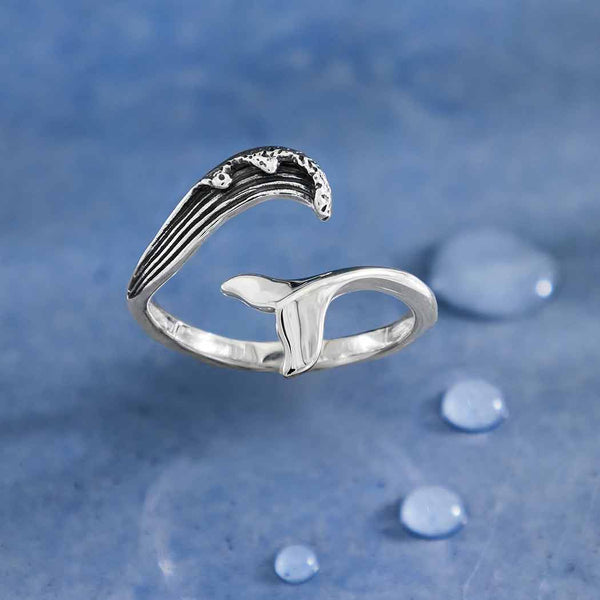 Wave & Whale Tail Ring