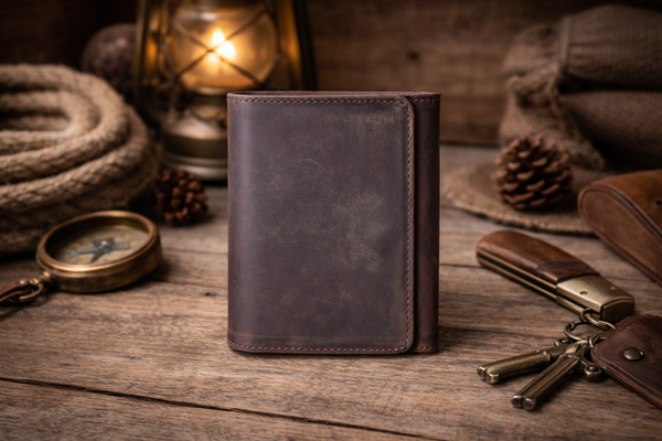 Distressed Trifold Wallet