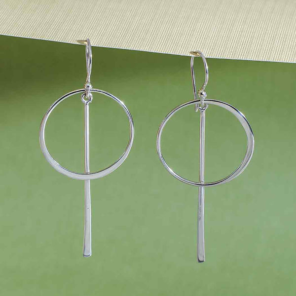 Circle & Stick Earrings