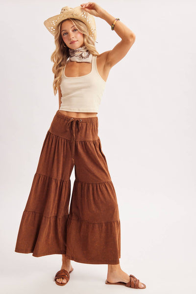 TIERED WIDE LEG PANT