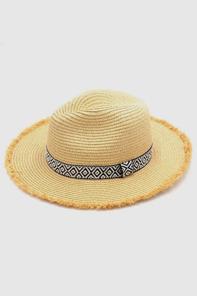 Aztec Trim Straw Hat