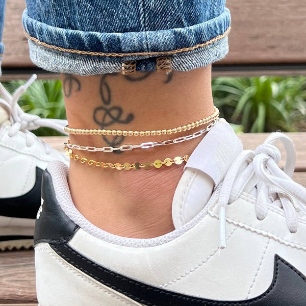 Gold Bead Anklet