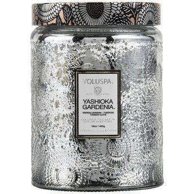 Glass jar candle – big initial name